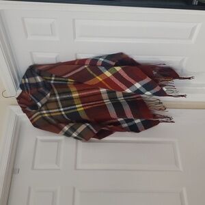 Nicole Multicolor Checkered Hooded Wrap